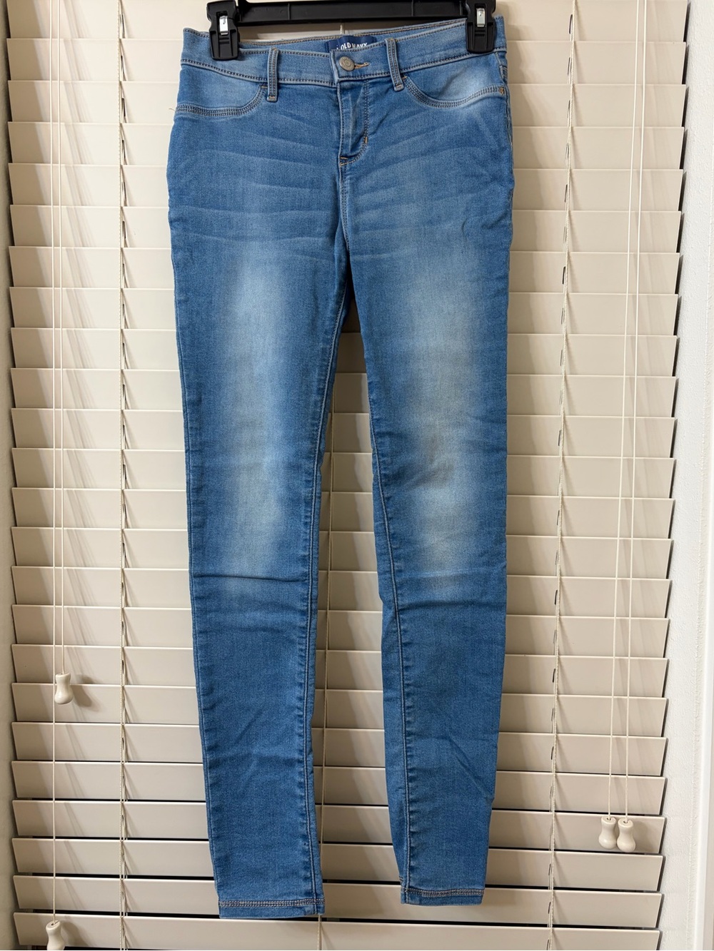Old Navy Girls 14 Jeggings Blue Denim Stretch Skinny Jeans Kid Pants Medium-Wash